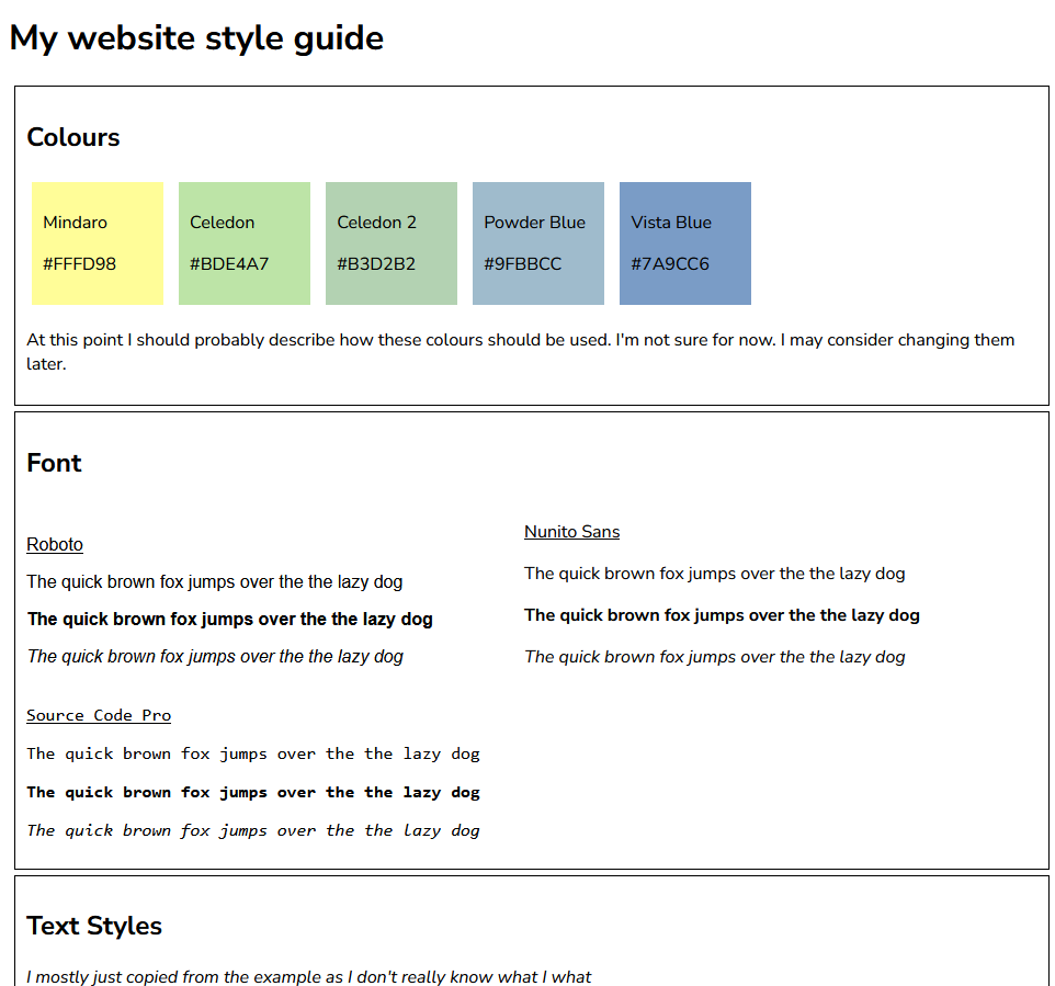Styleguide preview